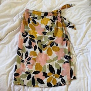 Rachel Zoe Medium Floral Wrap Skirt
